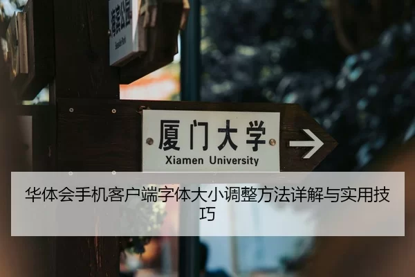 华体会手机客户端字体大小调整方法详解与实用技巧